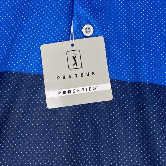 PGA TOUR Polo Shirt Men’s Size M Blue,Golf,UPF 50,Lightweigt,Athletic - Picture 9 of 13